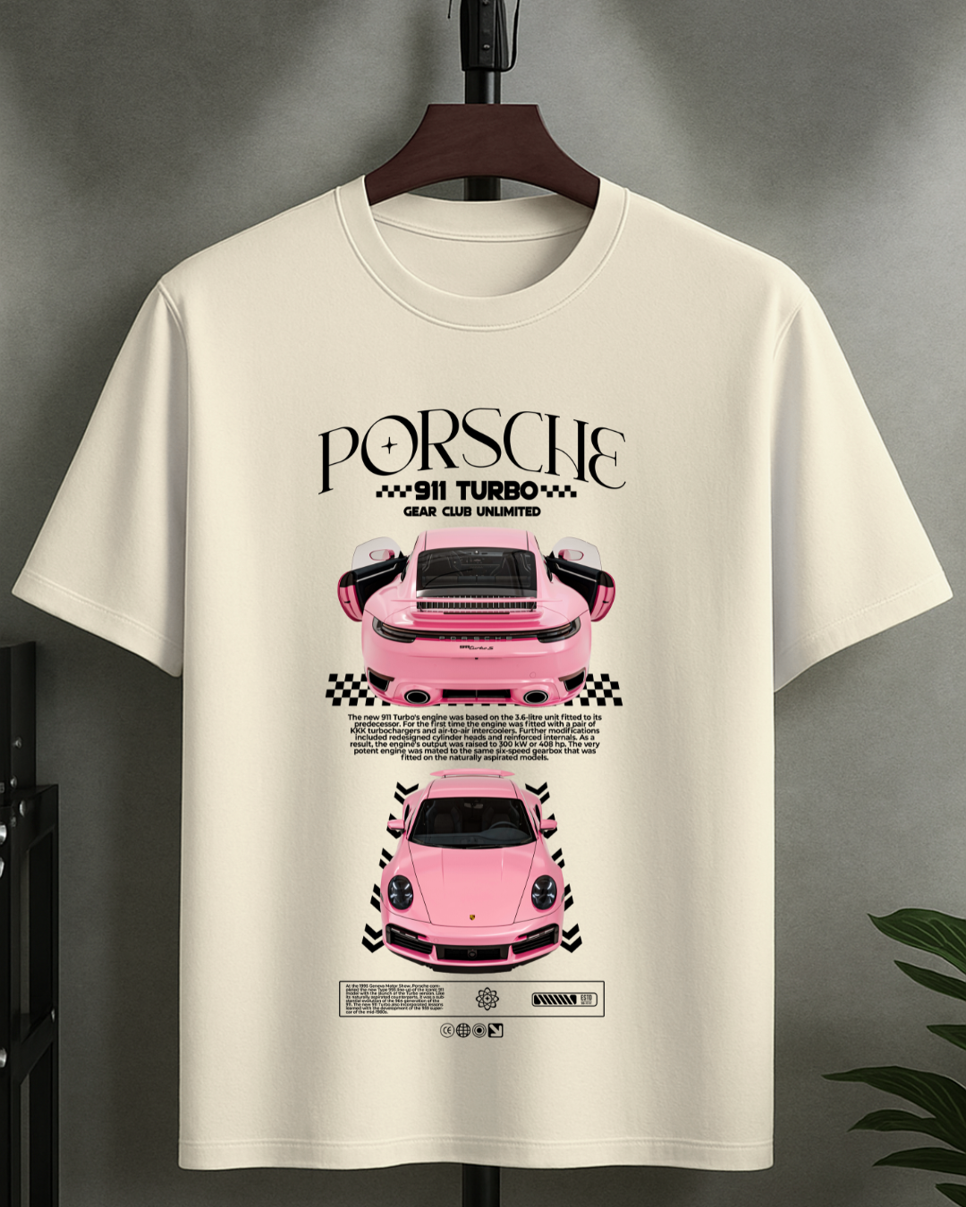 T-Shirt Pink Porche Oversized
