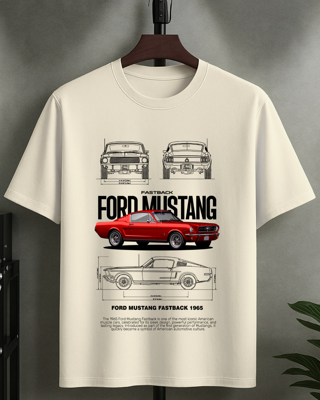 T-Shirt 1965 Mustang Oversized