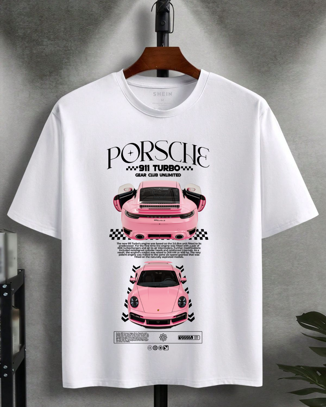 T-Shirt Pink Porche Oversized