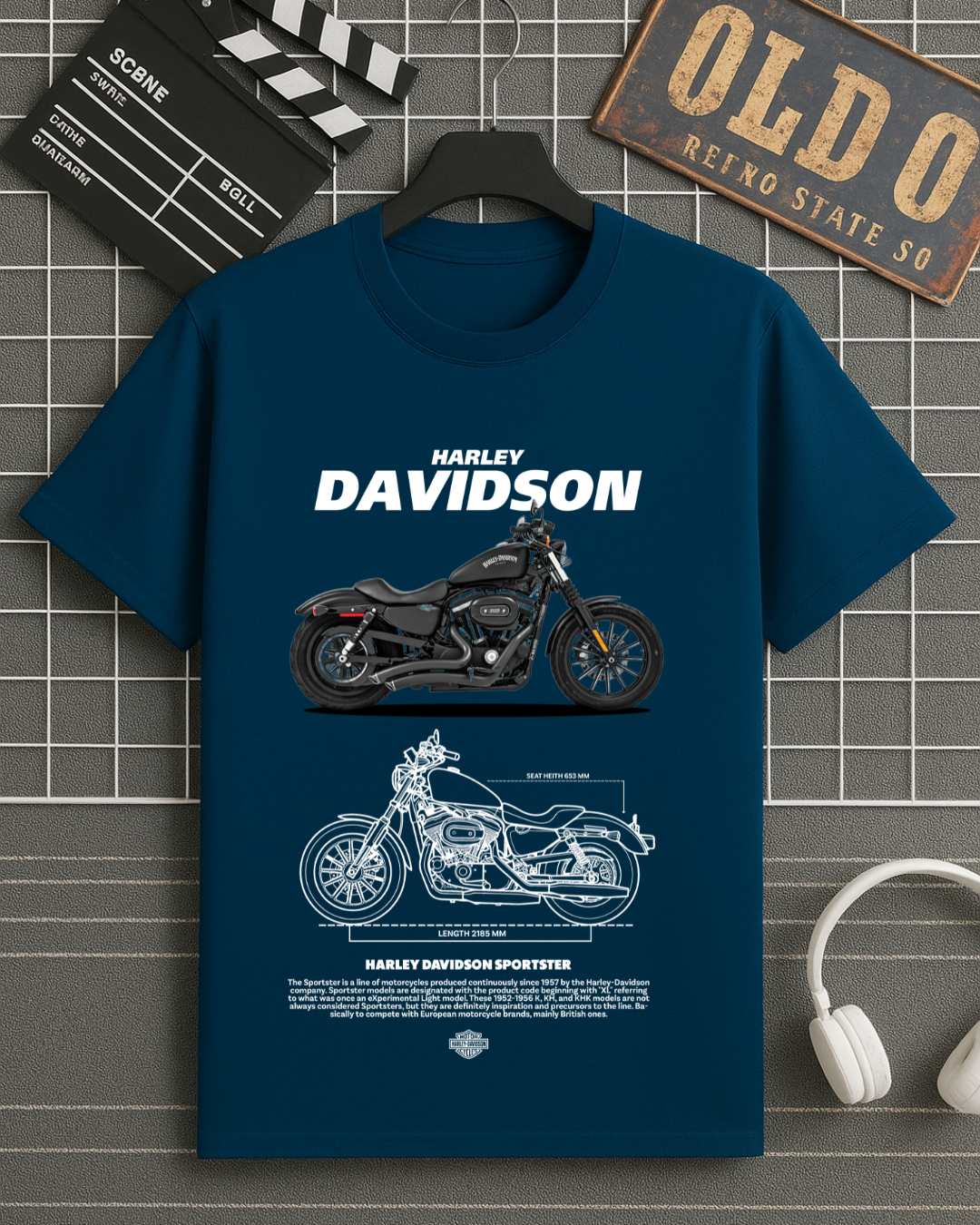 T-Shirt Harley Sportster Oversized