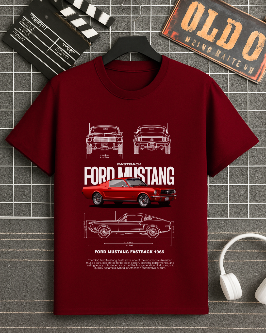 T-Shirt 1965 Mustang Oversized