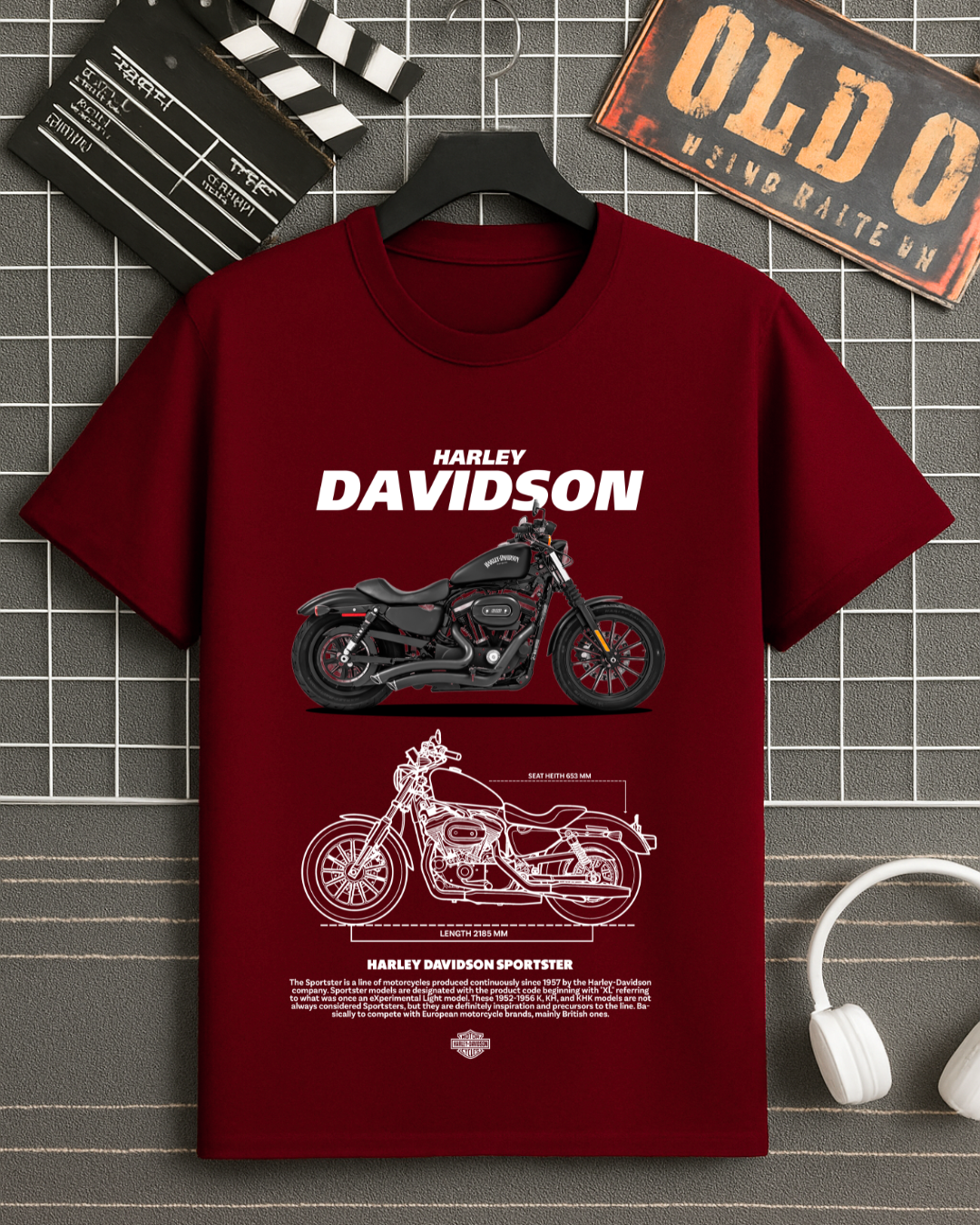 T-Shirt Harley Sportster Oversized
