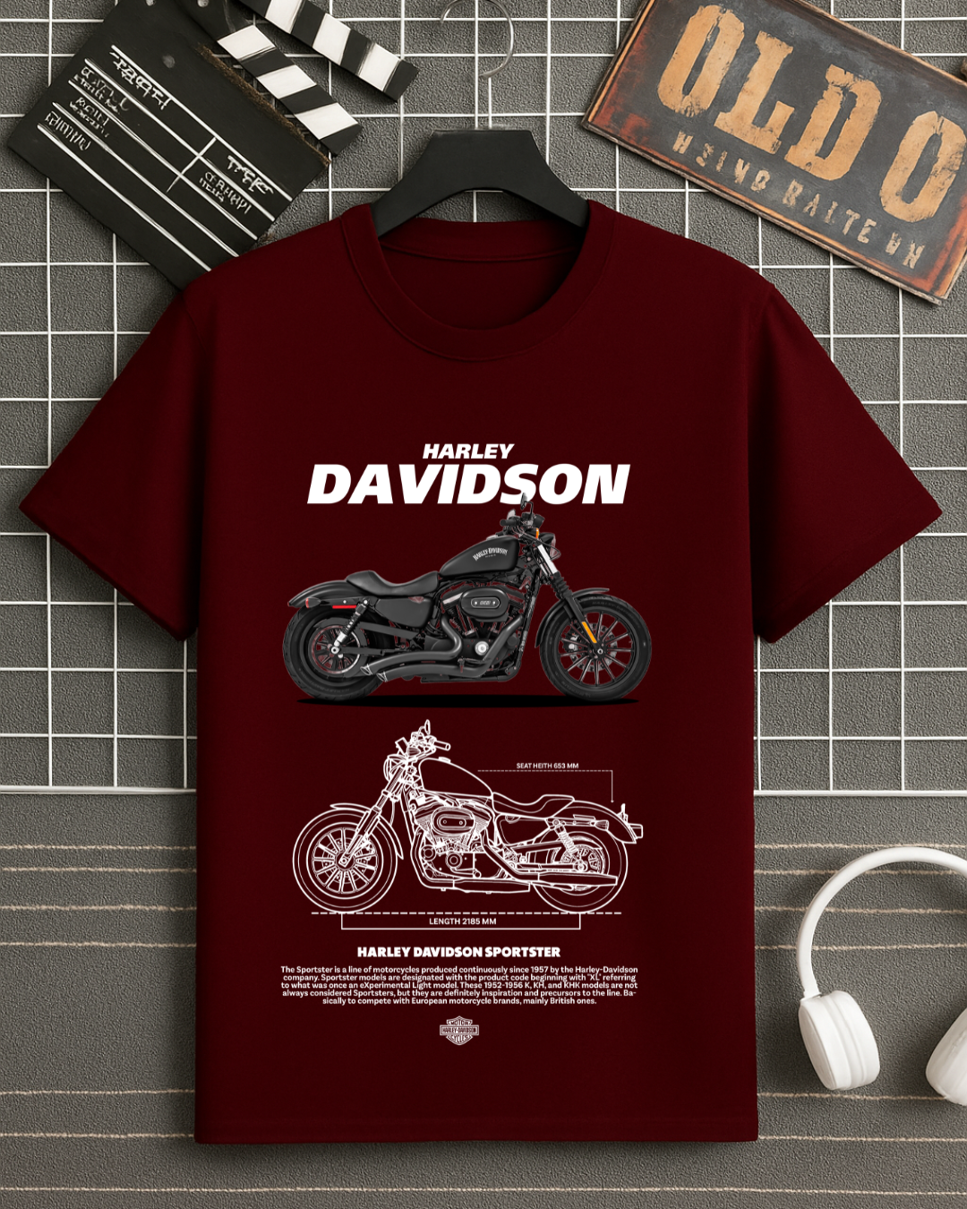 T-Shirt Harley Sportster Oversized