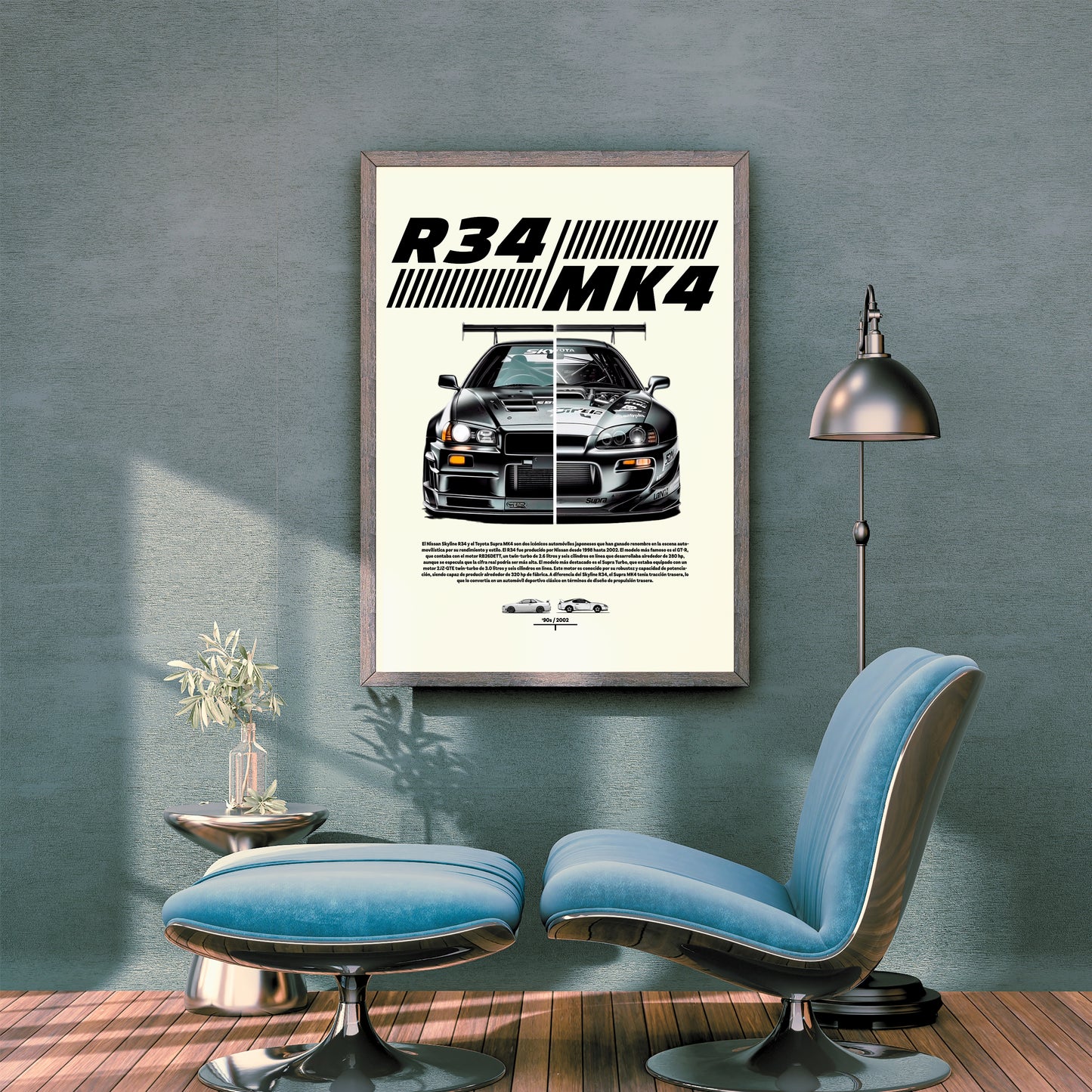 R34 x MK4 Framed Poster
