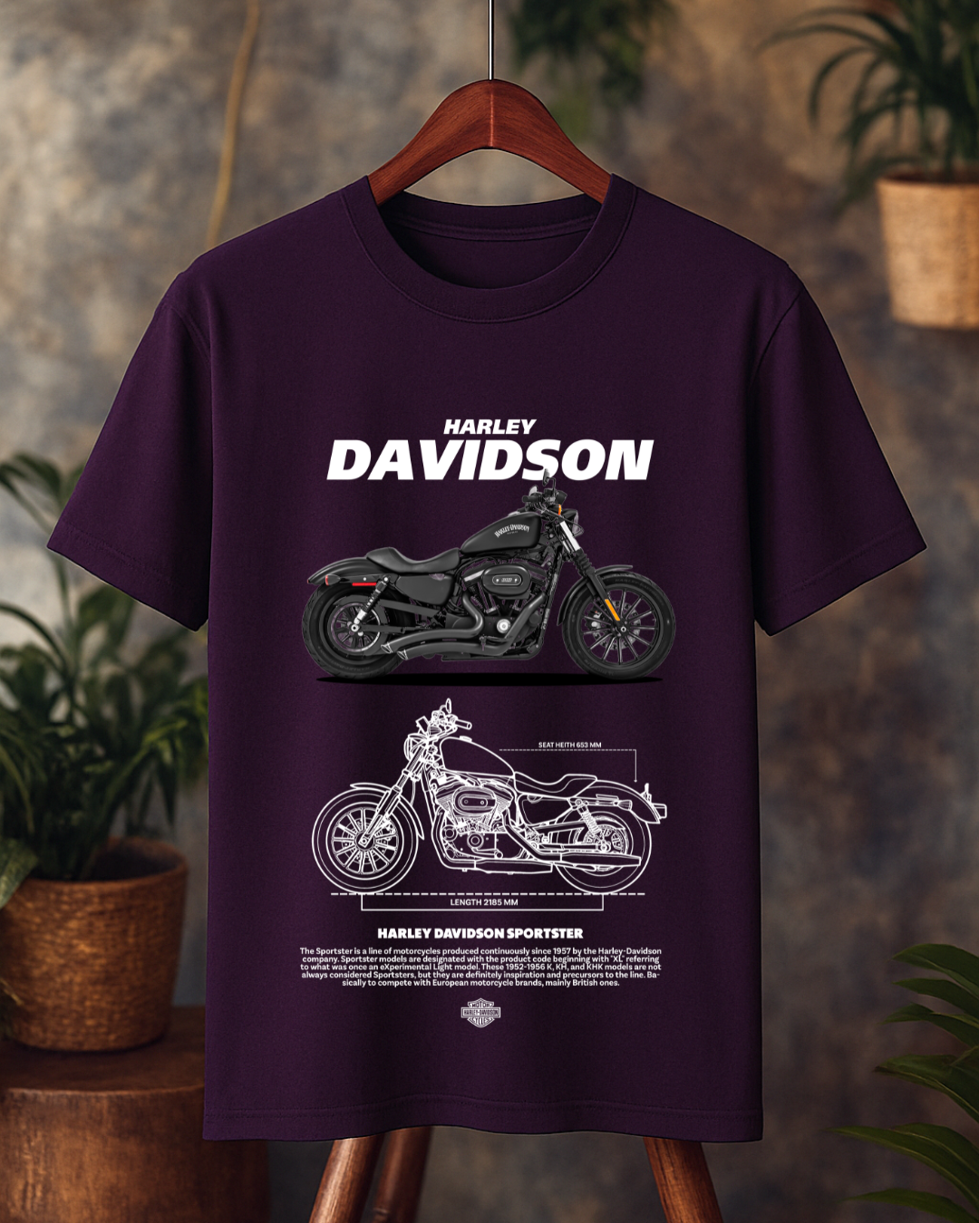 T-Shirt Harley Sportster Oversized