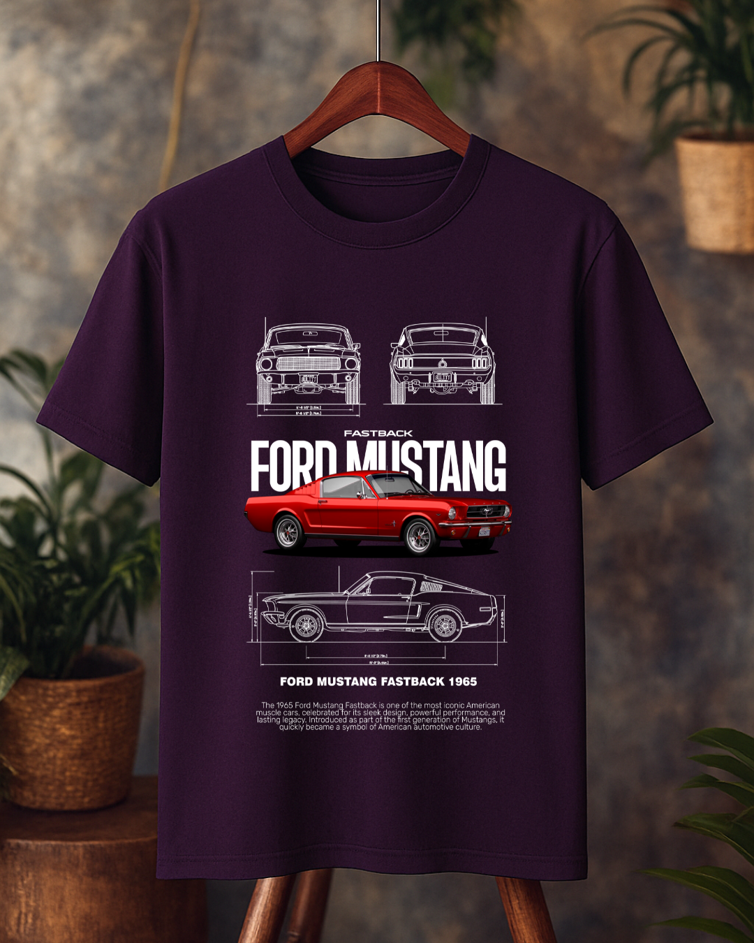 T-Shirt 1965 Mustang Oversized