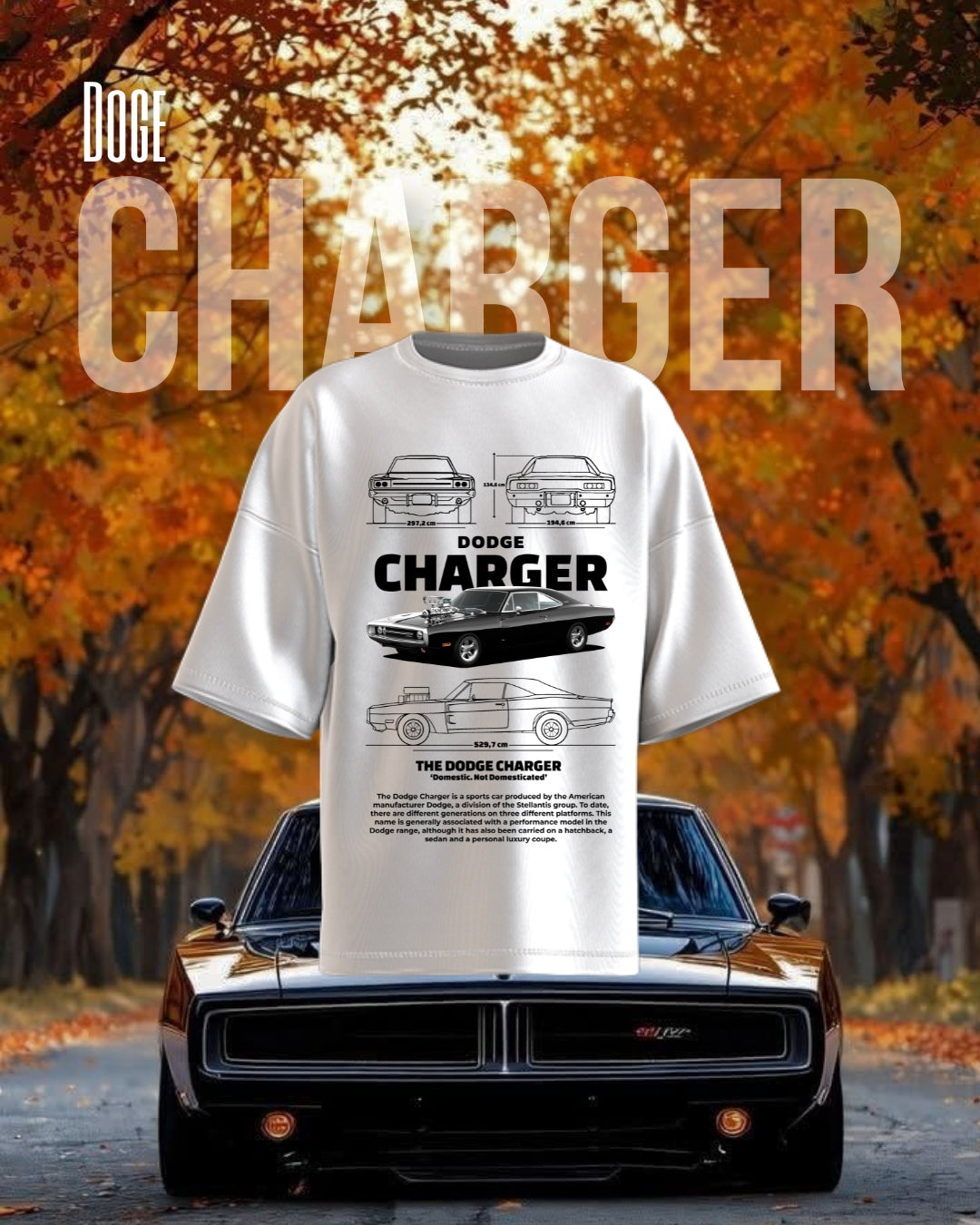 T-Shirt Charger Hellcat Oversized