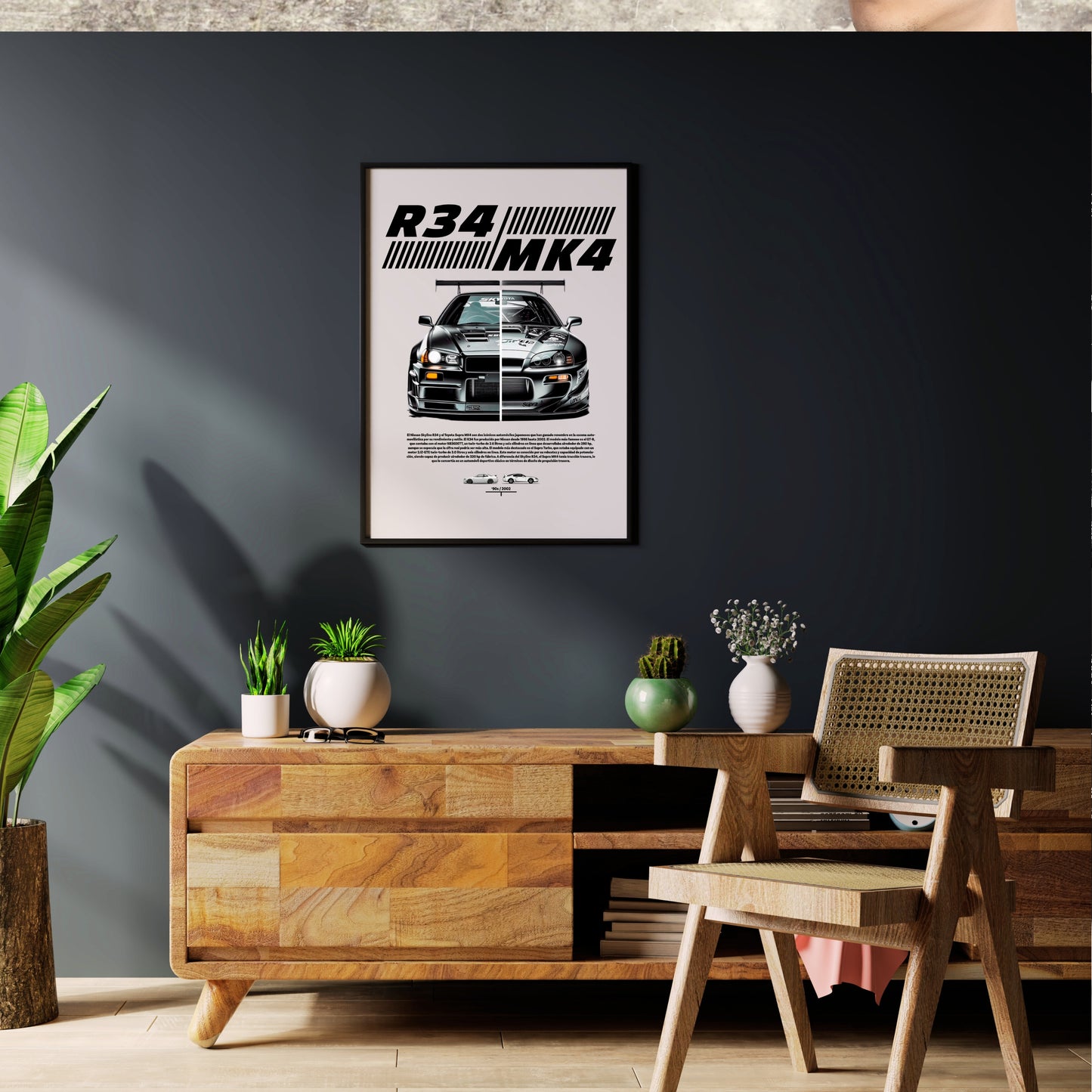 R34 x MK4 Framed Poster