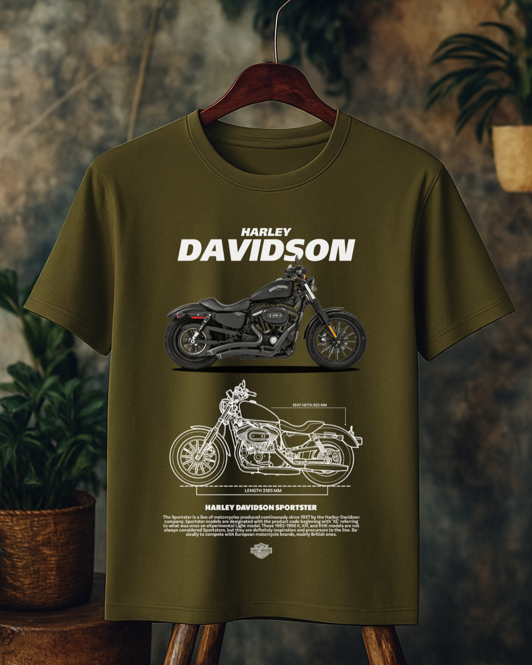 T-Shirt Harley Sportster Oversized